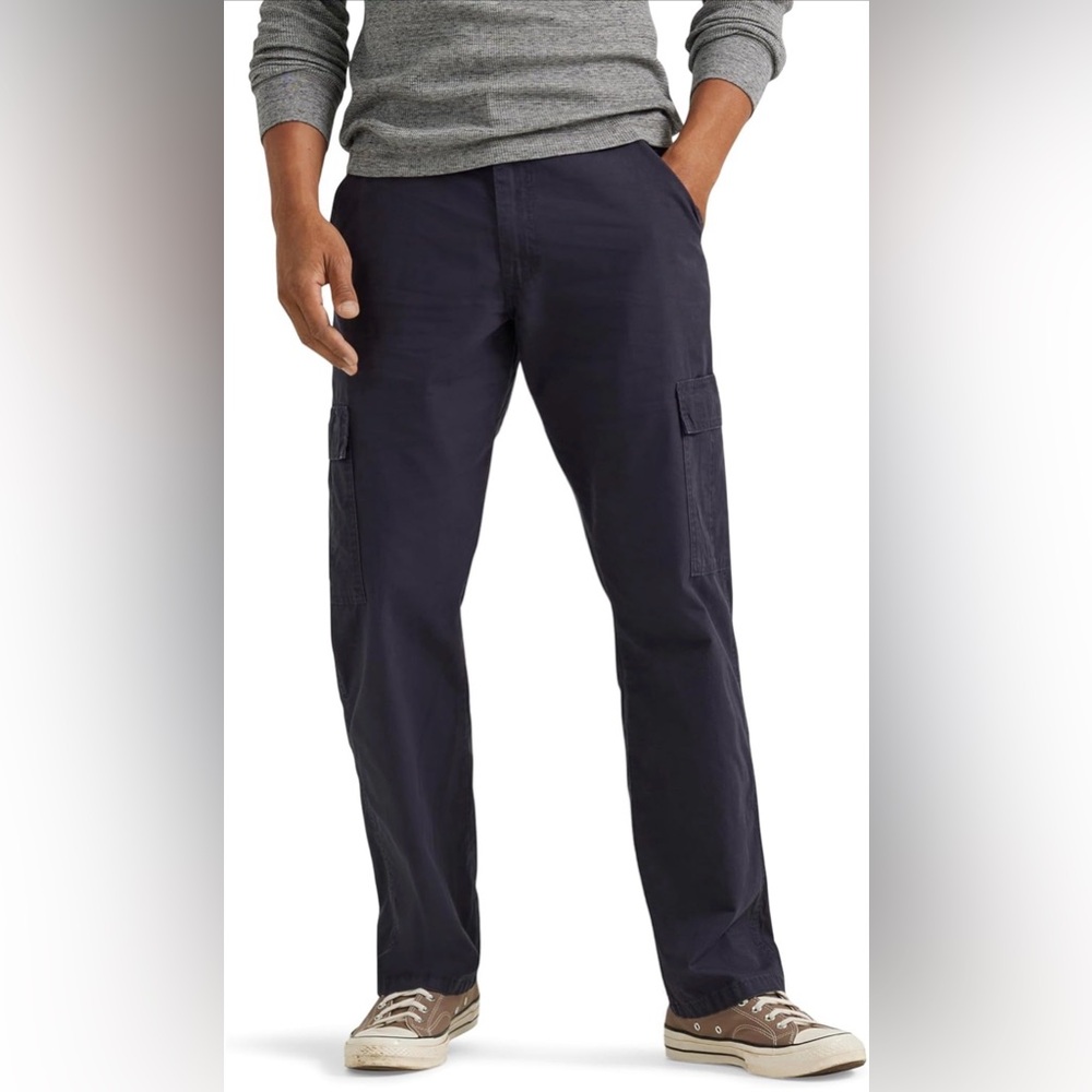 Wrangler Men's Navy Cargo Pants New 33 X 34